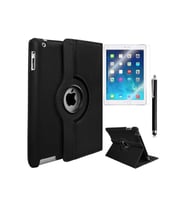 Apple iPad 2 3 4 Uyumlu Zore Dönebilen Standlı Kılıf (Siyah)