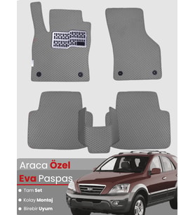 KİA SORENTO (2002-2009) Uyumlu EVA Paspas Tam Set–Araca Özel,Kolay Montaj,Su Geçirmez