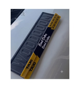 Taxi İsme Özel Kabartmalı Lüks Pleksi Plakalık