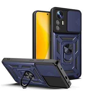 Xiaomi Mi 12 Lite Uyumlu Kılıf Magnetik Standlı Kamera Korumalı Zore Sürgülü Vega Kapak