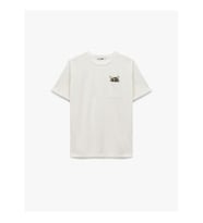Koton Pamuklu Kedi Nakışlı Ekru Kadın T-Shirt 6SAL10131IK