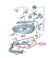 A4 2013-2016 A5 2012-2017 FAR ALT BRAKETİ SOL 8T0941453D