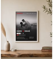 Loveflix Tablosu Kişiselleştirilmiş Netflix Posteri Aile, Arkadaşlar ve Çiftler İçin Özel