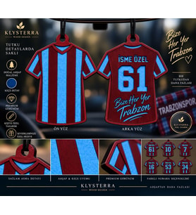 Trabzonspor Kişiye Özel İsim ve Numaralı Ahşap Oto Ayna Kokusu