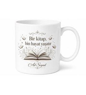 Edebiyat Temalı Kitap Severlere Özel Baskılı Porselen Kupa Bardak Hediye