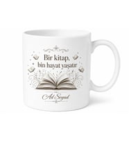 Edebiyat Temalı Kitap Severlere Özel Baskılı Porselen Kupa Bardak Hediye