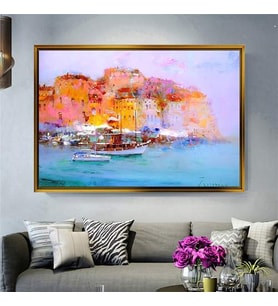 Altın Çerçeveli dekoratif tablo a21 (Gold)