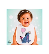 Eeyore Keten Bebek Mama Önlüğü – Yumuşak, Emici, Yıkanabilir, Özel Tasarım P051