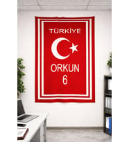 Kişiye Özel Triko Battaniye -Türk Bayraklı Battaniye-Türkiye-Milli Takım-Ay Yıldız-Taraftar Battaniye-