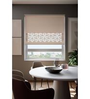 Lazer Kesim Mat Stor Perde, Lazer Kesimli Modern Serisi, M-151003 Açık Kahverengi Renk