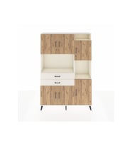 Arges Dolap 9 Raflı 2 Çekmeceli 6 Kapaklı 132x30x195 Aytaşı-Çam/Aytaşı