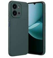 Xiaomi Redmi 15C 4G Kılıf Karbon Silikon Case Kapak (5G YURTDIŞICİHAZA UYGUN DEĞ (Koyu Yeşil)