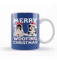 Merry Woofing Christmas Dogs Kupa Bardak Porselen