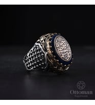 925 Ayar Zindan Model Özel Tasarım Gümüş Erkek Yüzük