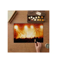 Gece Kulübü Işıkları Tasarımı 240 parça Ahşap Puzzle Ahşap Kutuda MP00113