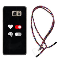 Samsung S7 Edge S20 Fe Plus Ultra S21 S22 Kılıf Boyun Asklı Rasta Silikon Love Brain 1722