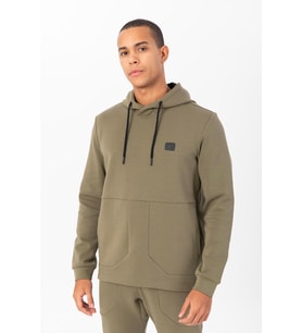 Maraton Regular Erkek Kapüşonlu Açık Haki- Sweatshirt