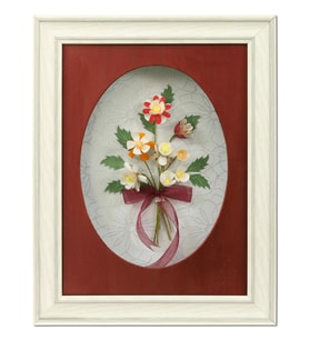 e38 EL İŞÇİLİĞİ ÇİÇEK BUKETİ TABLO 42 x 33 cm - 5261