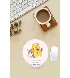 Dikkat Kaygan Zemin Yazılı Bilek Destekli Mouse Pad