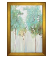 Soyut Şekiller Motifli Kanvas Tablo 80 x 110 cm Gold Çerçeve