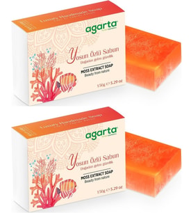 Agarta El Yapımı Doğal Sabun 150GR Yosun Özlü (2 Li Set)