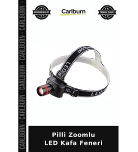 Pilli Zoomlu LED Kafa Feneri Pratik Lamba Çalışma Işığı