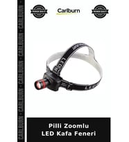 Pilli Zoomlu LED Kafa Feneri Pratik Lamba Çalışma Işığı