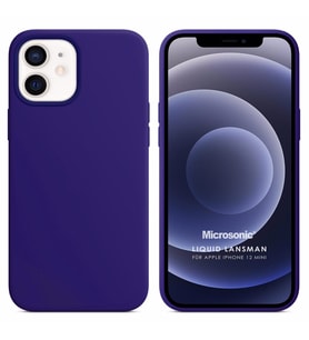 Microsonic Apple iPhone 12 Mini Kılıf Liquid Lansman Silikon Mor