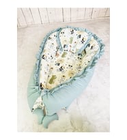 Baby Nest Hayvanlar Fırfırlı Ortopedik Çift Taraflı Bebek Yatağı Anne Yanı Bebek Yatağı