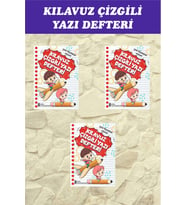 1.Sınıf Kılavuz Çizgili Yazı Defteri Orta Boy - 3 Adet (Karışık)