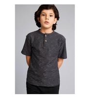 Defacto Hakim Yaka Antrasit Erkek Çocuk T-Shirt G6658A8/AR214