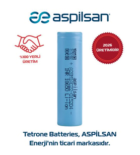 ASPİLSAN A28 3.65V 2800 mAh Lityum İyon Pil (Mavi)