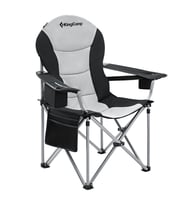 KingCamp Cedar Deluxe Ultra Bel Destekli Kamp Sandalyesi Grey (Siyah-Gri)