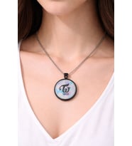 TWICE Logo Desenli Gümüş Renk Zincir Kolye Unisex 60 cm Metal