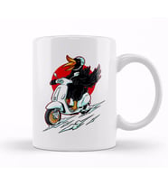 Bird Rider Vespa Lover Kupa Bardak Porselen