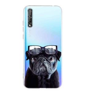 PrintiFy Huawei Y8P ile Uyumlu Köpek 3 Kamera Korumalı Şeffaf Kılıf