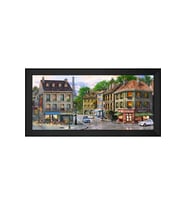 Manzara Temalı Kanvas Tablo 50 x 70 cm Siyah Çerçeve