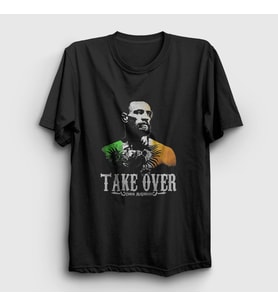 Presmono Unisex Siyah Take Over Ufc Conor McGregor T-Shirt 312801tt