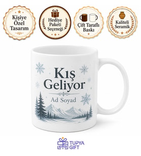 Winter Is Coming Baskılı Kış Geliyor İngilizce Kupa Bardak Hediye