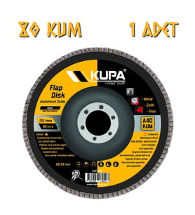 Kupa Katlı Flap Disk Zımpara A80 Kum (Sarı)