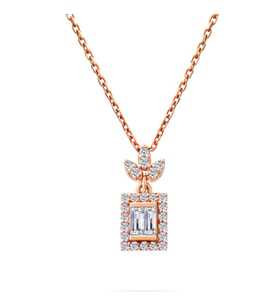 0.25 Karat Baget Pırlanta Kolye