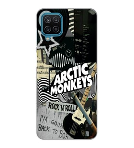 Samsung Galaxy A22/M22/M32 Uyumlu Arctic Monkeys Kolaj Desenli Şeffaf Telefon Kılıfı