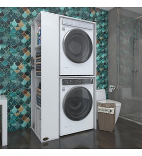 Kenzlife çamaşır-kurutma makinesi dolabı demyan sol byz 180*090*60 banyo kapaksız arkalıksız (Karışık)