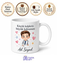 Çocuk Doktoruna Hediye Baskılı Porselen Kupa Bardak Pediatrist Hediyelik