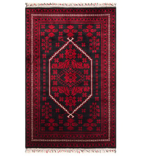 Bespoky Eberndorf Mavi Patchwork Pamuklu El Dokuması Alan Halısı