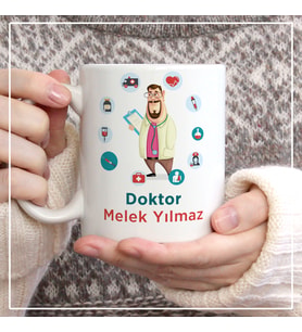 Kişiye Özel Fotoğraf Baskılı Doktor Kupa Bardak