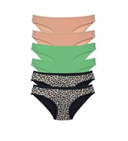 Mulvxbrf Brf02 6 Adet Likralı Kadın Slip Külot Leopar Ten Yeşil (Mulvix)