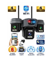 O-kam Pro OK-203Plus Premium 4 Lensli 12 Mp Wifi PTZ Güvenlik Kamerası