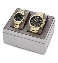 Fossil FBQ2400SET KadınErkek Kol Saati (Altın)