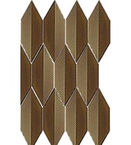 Armada Çini 05X15 Cm Çizgili Yaprak Bronz Seramik